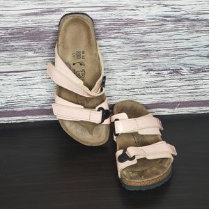 Birkis Pretty in Pink patent leather sandals